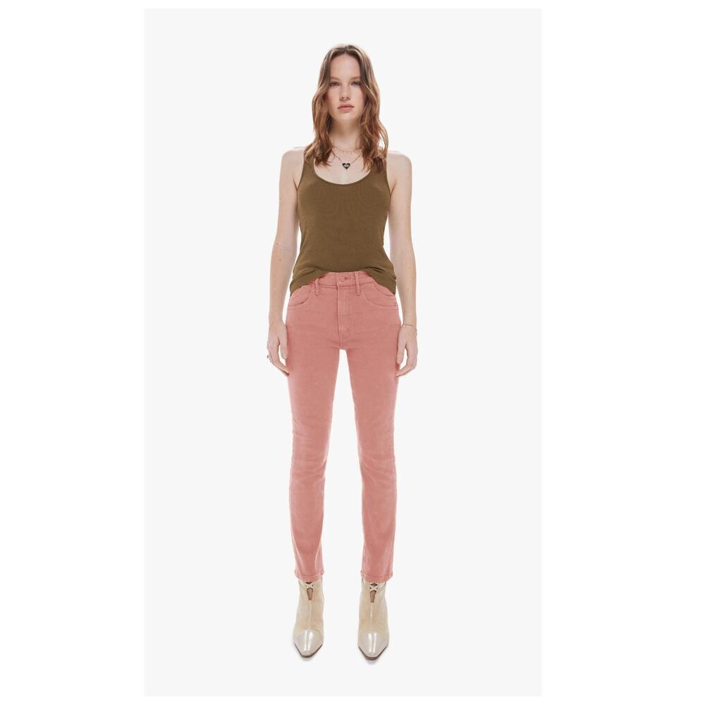 Mother Stash Mid Rise Dazzler Ankle Jean In Desert Sand Size 26